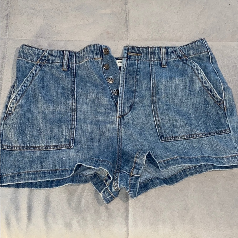 Forever 21 button up jean shorts